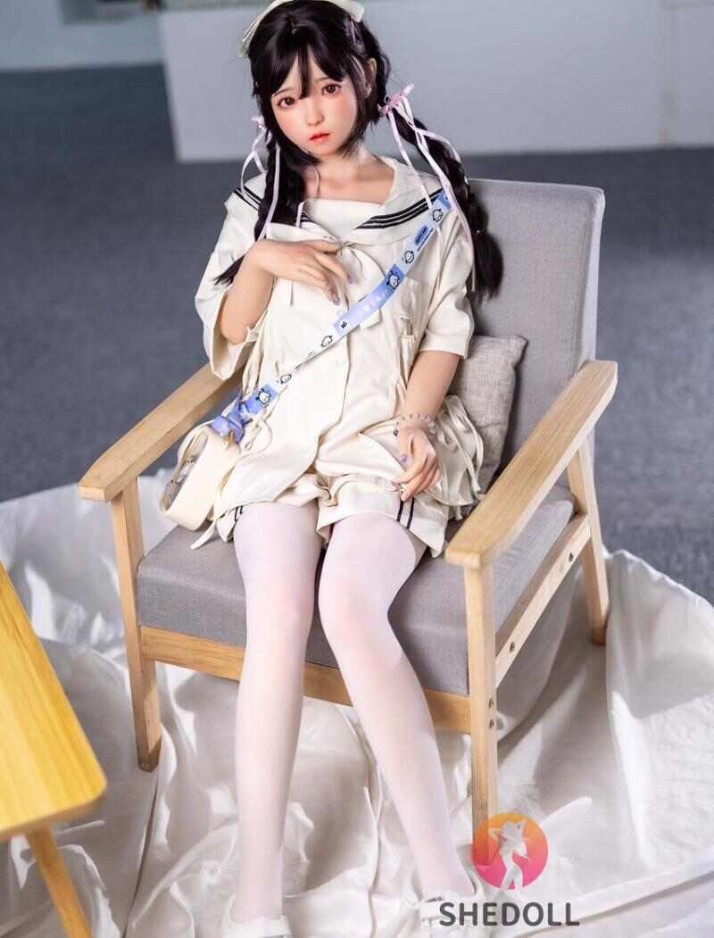 SheDoll 洛小乙(ルオ シャオイー) 140cm Aカップ フルシリコン 顎機能追加可 ロリータ 双ツインテール 恥じらい 赤面 学生制服 ラブドール